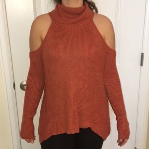 OneTheLand Cold Shoulder Sweater